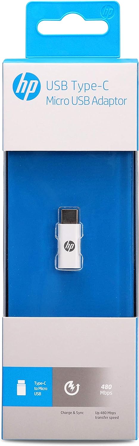HP OTG USB Type-C to Micro USB Adapter, Compact Design, High-Speed Data Transfer - Rebuy-Box