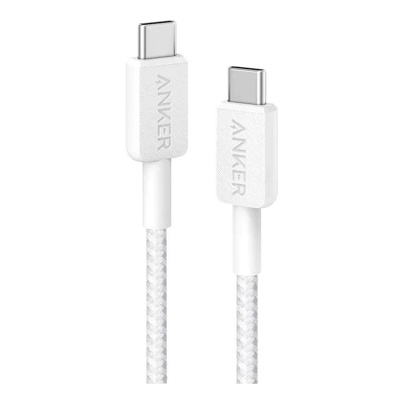 Anker 322 USB-C To USB-C Cable, 60W Power Delivery, 90cm,White