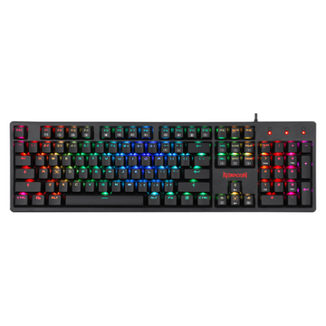 Redragon K579 MANYU Mechanical Gaming Keyboard, Wired, 104 Keys, RGB Backlighting, Red Switches, Durable Build - Rebuy-Box