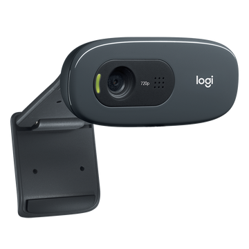 Logitech C270 HD Webcam, 720p HD Video, Built-in Microphone, Universal Mounting