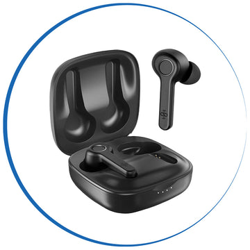 High-quality earbuds offering clear sound, secure fit, and touch control