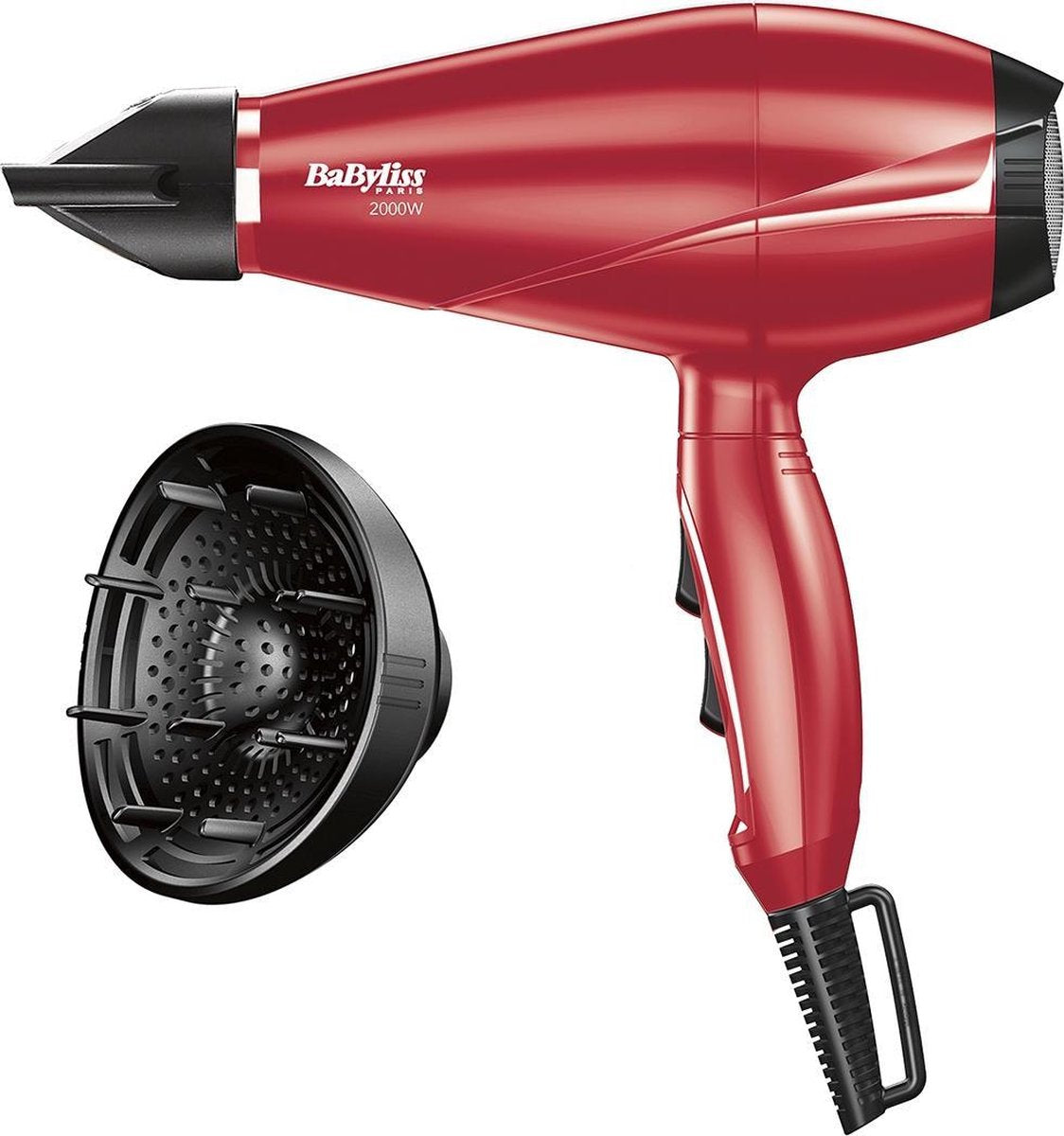 BaByliss 6604RPE Hairdryer 2000W, Professional AC Motor, 2 Heat & 2 Speed Settings, Red - Rebuy-Box