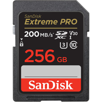 SanDisk Extreme PRO 256GB SDXC Memory Card, 200MB/s Read Speed, 90MB/s Write Speed, 4K UHD Support, Shockproof, Temperature-Proof - Rebuy-Box