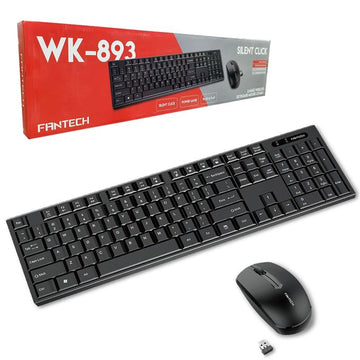 Fantech WK-893 Wireless Keyboard &Mouse Combo – Silent Click – Grade A
