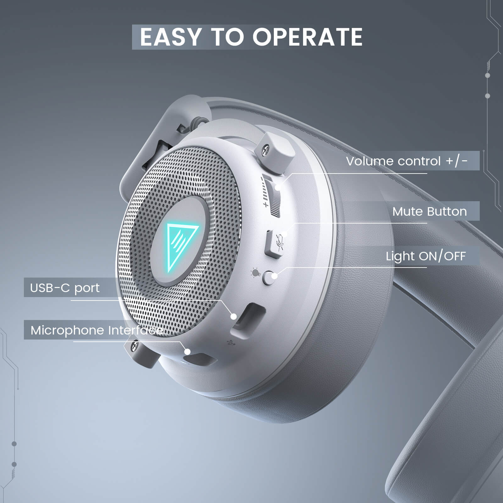 EKSA E900 Pro 7.1 Gaming Headset – Side Profile - Rebuy-Box