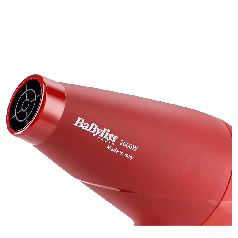 BaByliss 6604RPE Hairdryer 2000W, Professional AC Motor, 2 Heat & 2 Speed Settings, Red