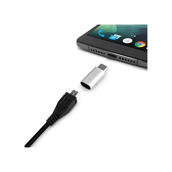 Otium Metal USB-C to Micro USB Adapter, Durable Metal Design, 2-in-1 Pack, Fast Data Transfer, Grey - Rebuy-Box