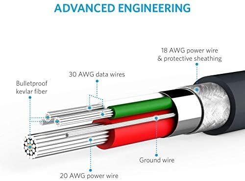 Anker PowerLine+ Micro USB 1ft/0.3m Durable Charging Cable A8141HA1 - Gray - Rebuy-Box