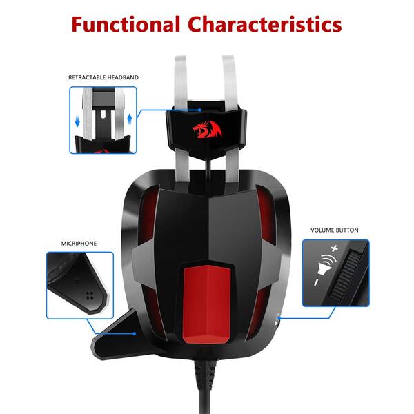 Redragon H201 Stereo Gaming Headset for PS4, Xbox One, PC, and Smartphones - Rebuy-Box