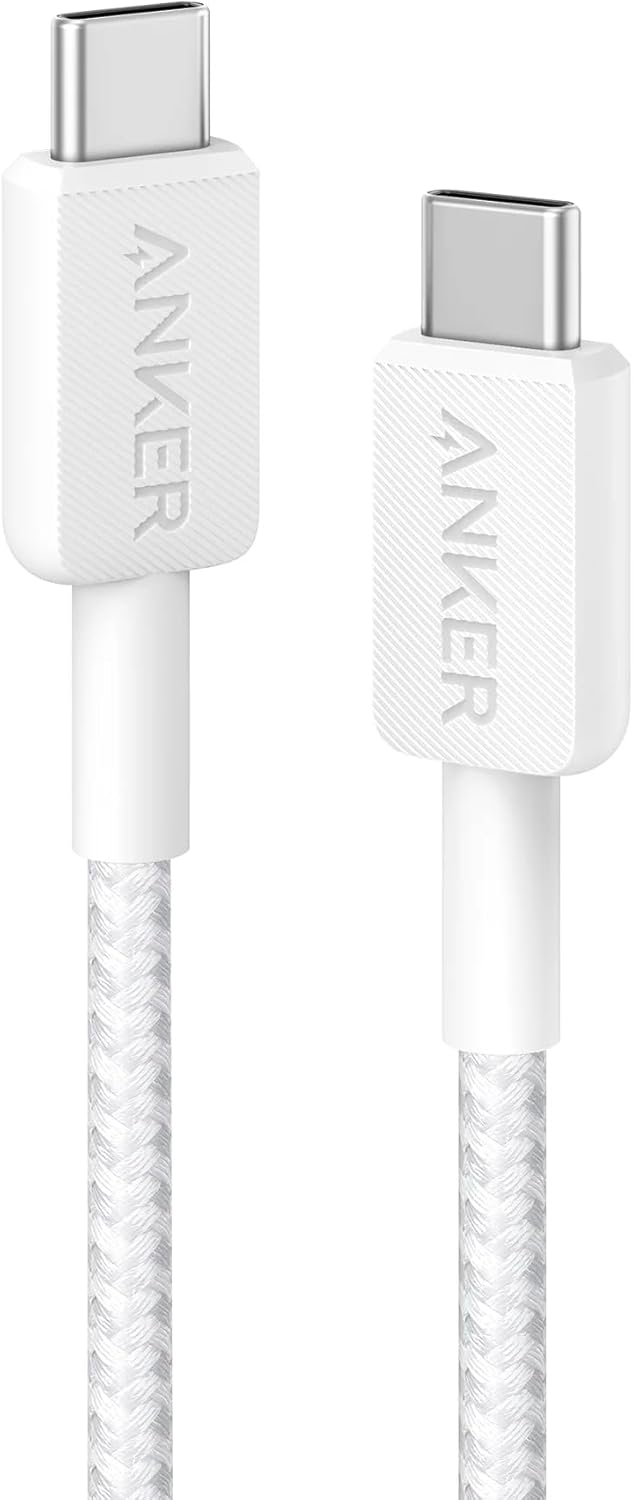 Anker 322 USB-C To USB-C Cable, 60W Power Delivery, 90cm,White