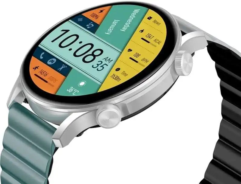 Kieslect KR PRO LTD Smart Calling Watch Double Strap Silver - Rebuy-Box