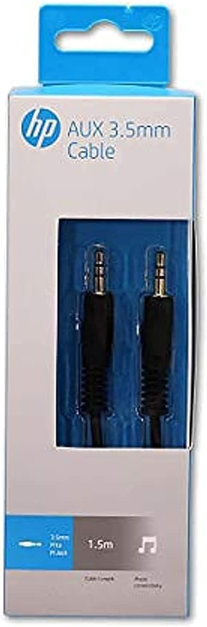 HP AUX 3.5mm Audio Cable 3m - Black - Rebuy-Box