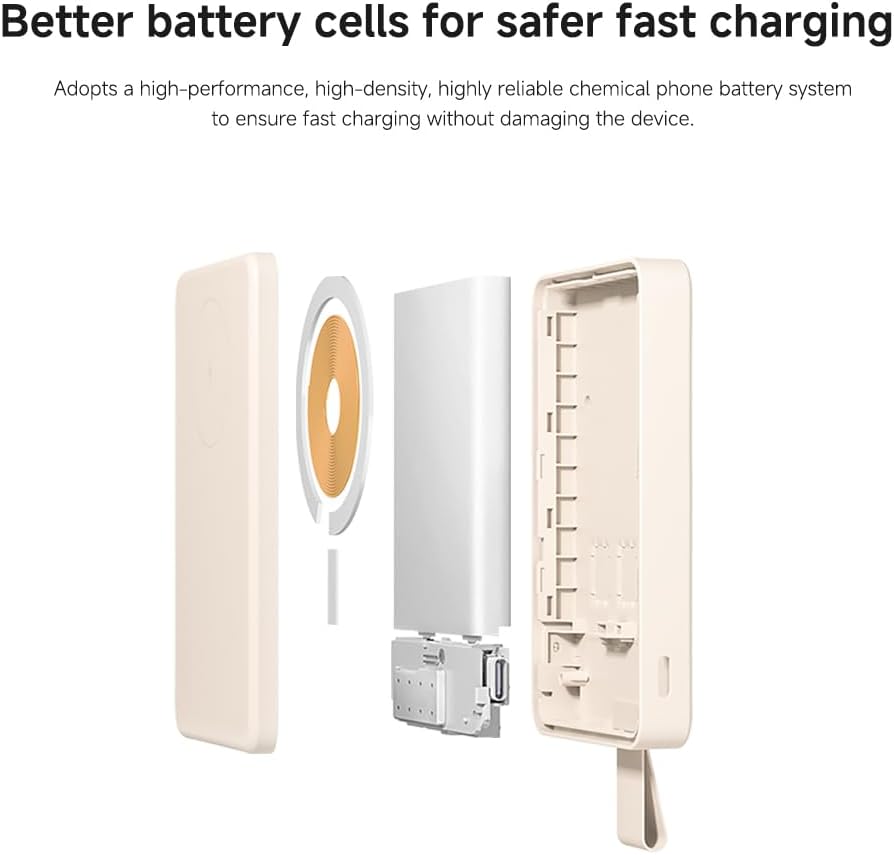 Xiaomi Magnetic Power Bank 6000mAh Tan – Compact Design - Rebuy-Box