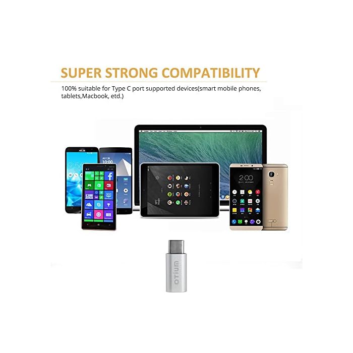Otium Metal USB-C to Micro USB Adapter, Durable Metal Design, 2-in-1 Pack, Fast Data Transfer, Grey - Rebuy-Box