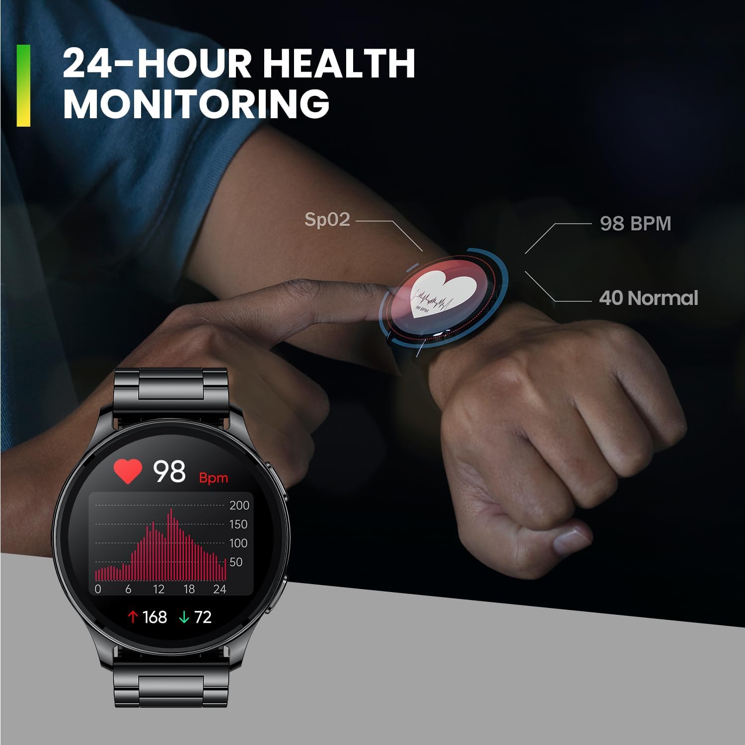 Amazfit POP 3R Limited Classic Edition -(Metallic Strap)