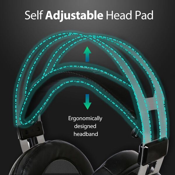 Redragon H301 SIREN2 7.1 Channel Surround Stereo Gaming Headset, Noise-Cancelling Microphone, RGB Lighting, Comfortable Ear Cushions - Rebuy-Box