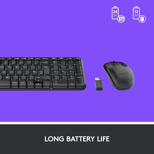 Logitech MK220 Wireless Combo Keyboard and Mouse – Compact Design, Long Battery Life - Rebuy-Box
