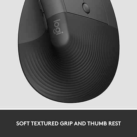 Logitech Lift Vertical Ergonomic Mouse, Wireless, Silent Clicks, Adjustable DPI, Bluetooth, Graphite - Rebuy-Box