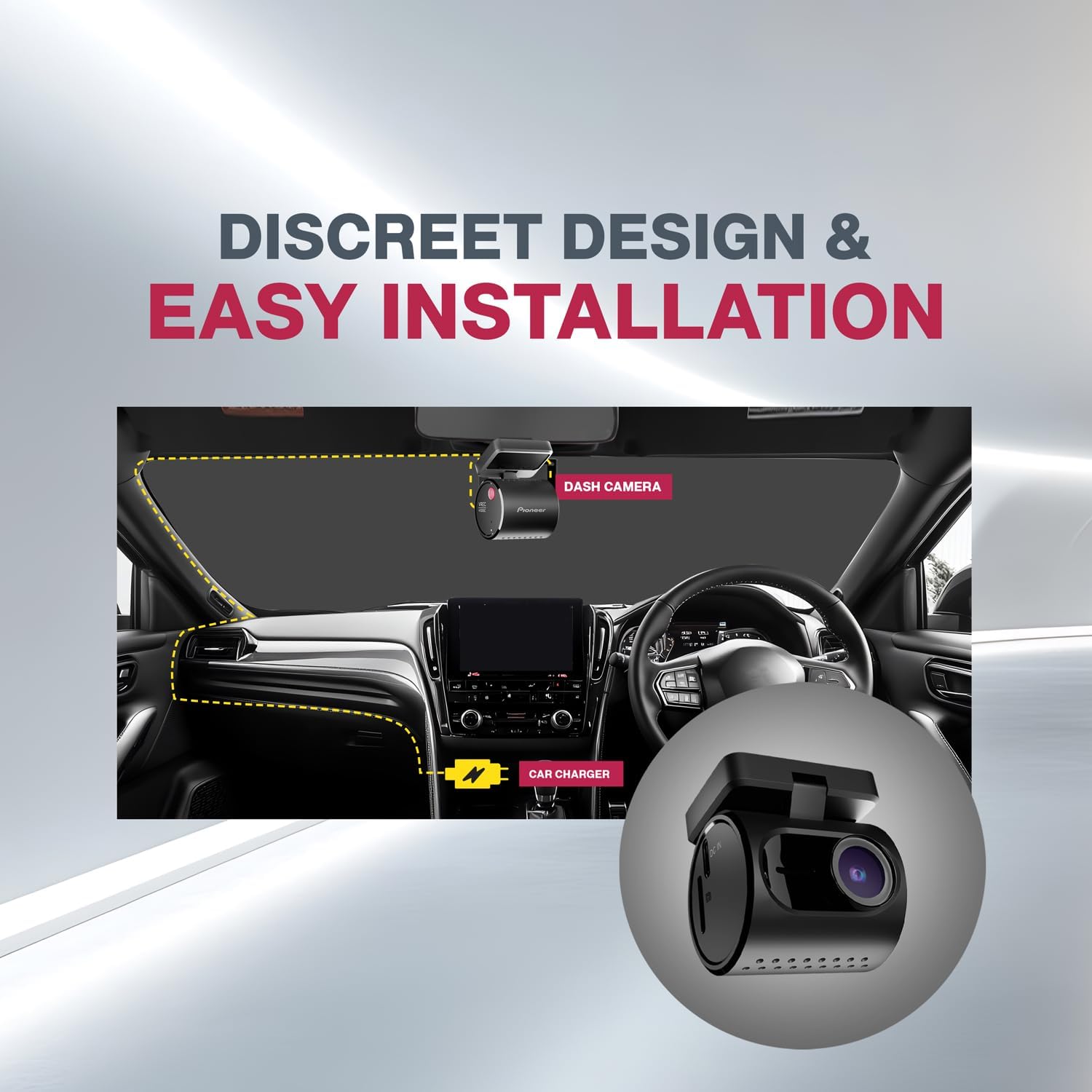 Pioneer Dash Camera VREC-H120SC Compact 1,5K Front Recording