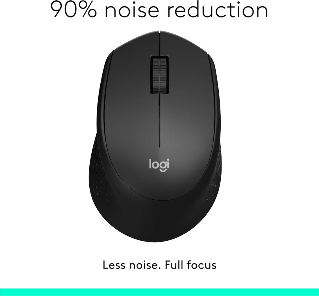 Logitech M330 Silent Wireless Mouse - Black, 1000 DPI, Long Battery Life, Ultra Quiet - Rebuy-Box