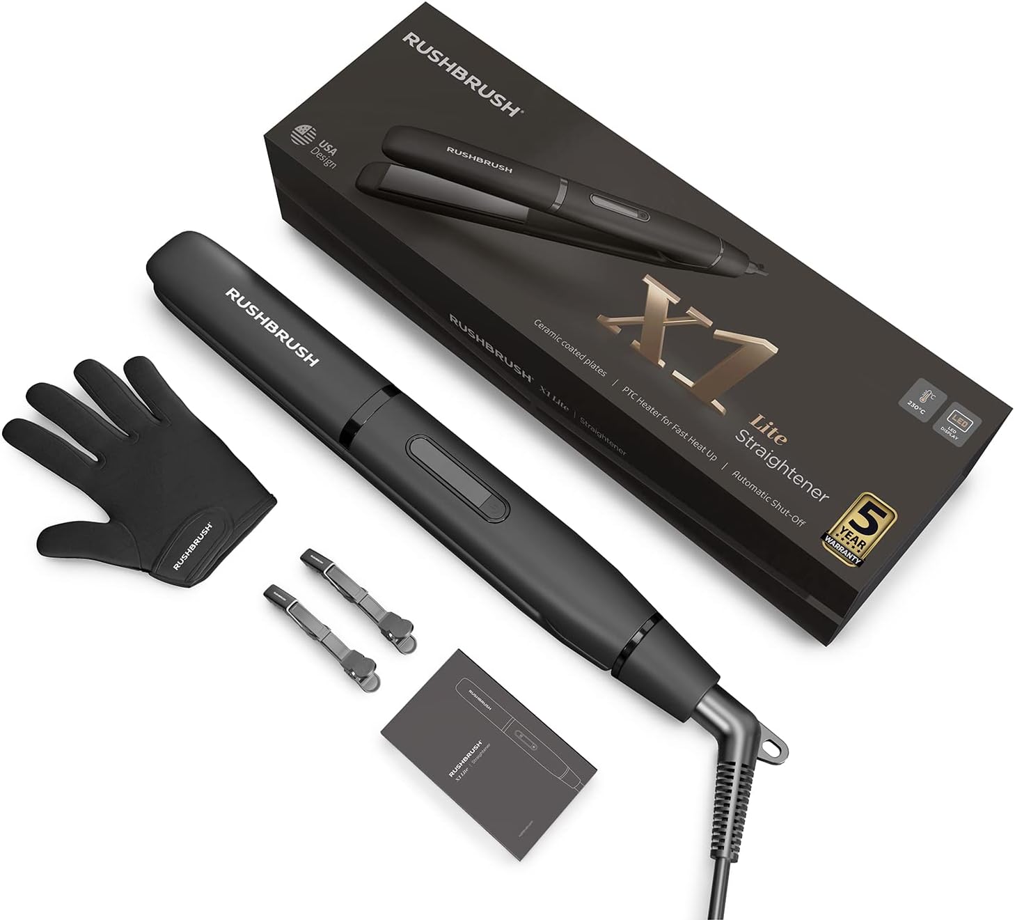 مكواة فرد الشعر Rush Brush X1 Lite 230 درجة مئوية - بنفسجي 