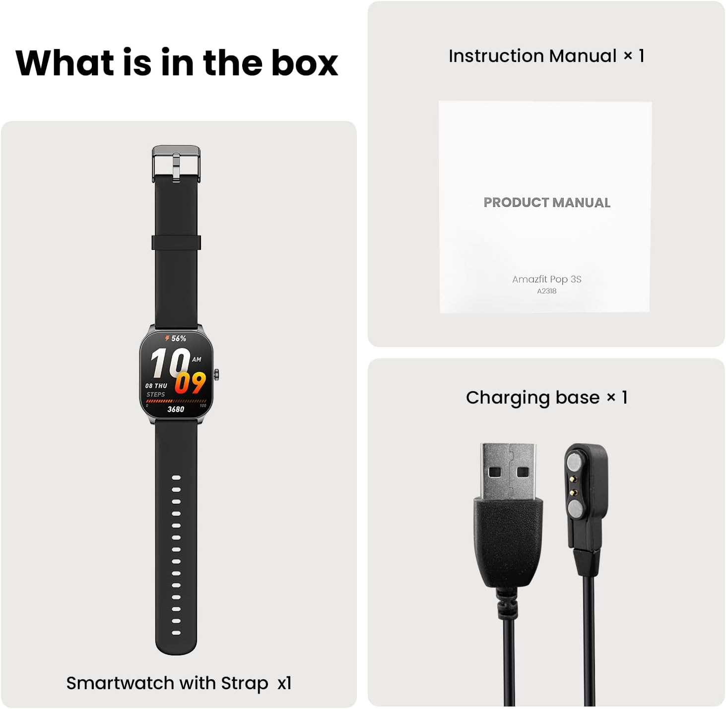 Amazfit POP 3S - Black