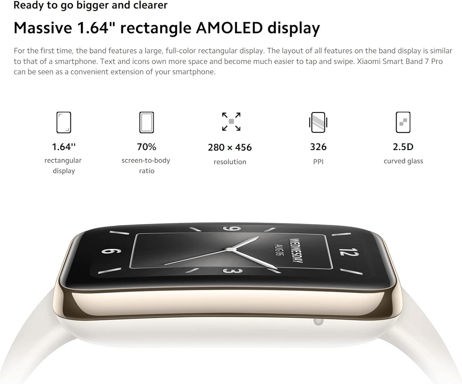 Xiaomi Smart Band 7 Pro – Large AMOLED Display &Built-in GPS (Black, Grade A High)