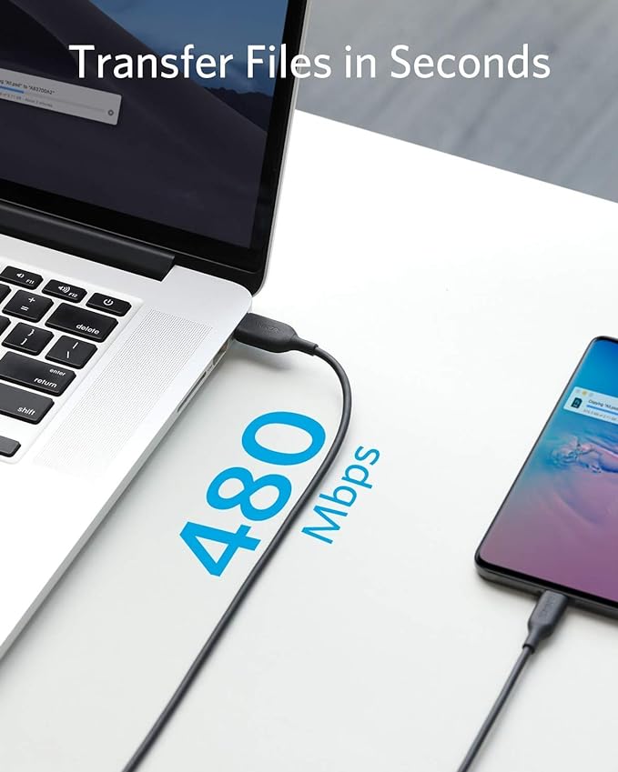 Anker PowerLine III USB-C to USB-C Cable, 0.9m, 60W Fast Charging, Ultra-Durable Design - Rebuy-Box