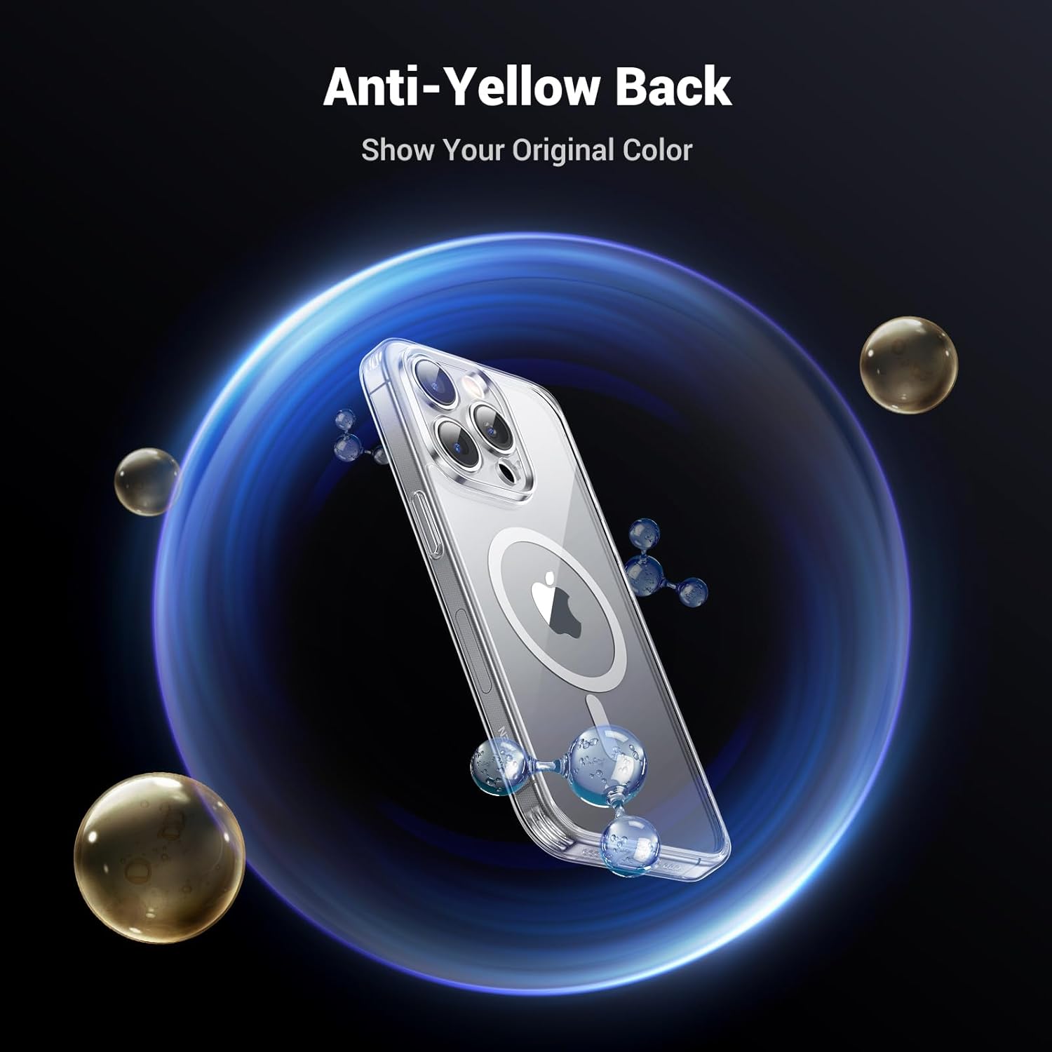 Ugreen Classy Clear Magnetic Protective Case for iphone 15 Pro (Clear)