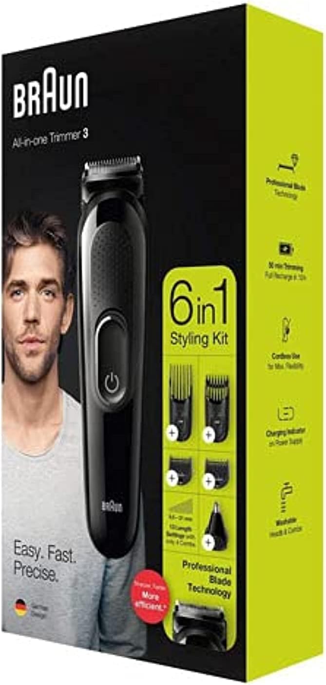 Braun All-in-One Trimmer MGK3220 - 6-in-1 Trimmer with 5 Attachments - Rebuy-Box
