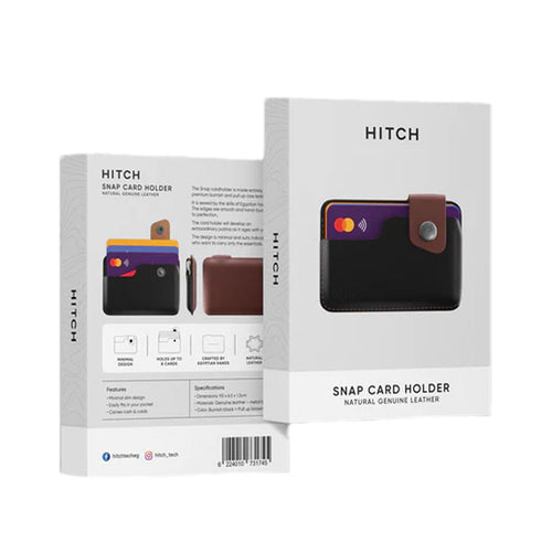 Hitch Snap Leather Cardholder with Snap Closure – Slim & Compact Design - Rebuy-Box