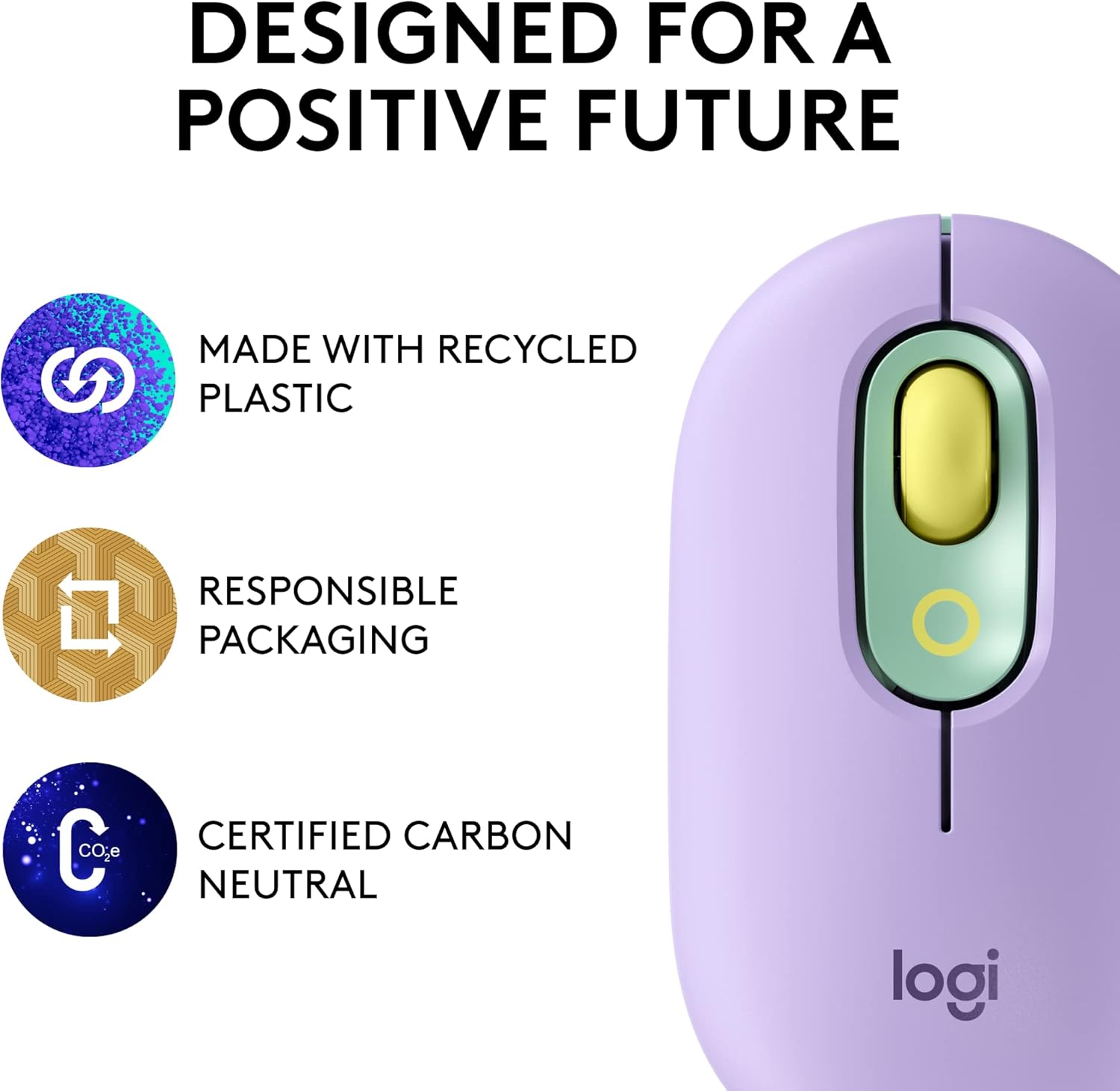 Logitech POP Mouse - Wireless Mouse with Customizable Emojis, SilentTouch Technology, Bluetooth Connectivity, and Compact Design - Rebuy-Box