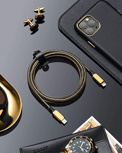 Anker Powerline+ III USB-C to Lightning Cable, 6ft/1.8m, MFi Certified, Ultra Durable, Fast Charging, Gold - Model A8843HB1 - Rebuy-Box