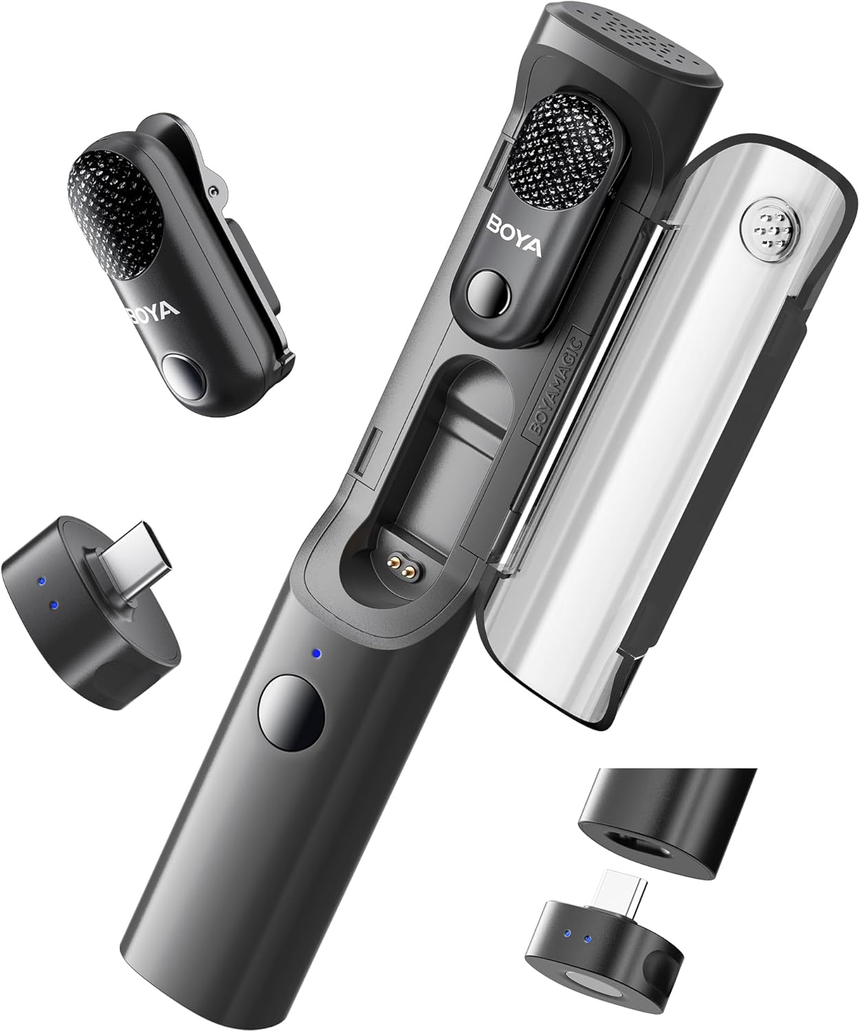 Boya Magic-05 AI-Powered Transformable Wireless Microphone – Open Box