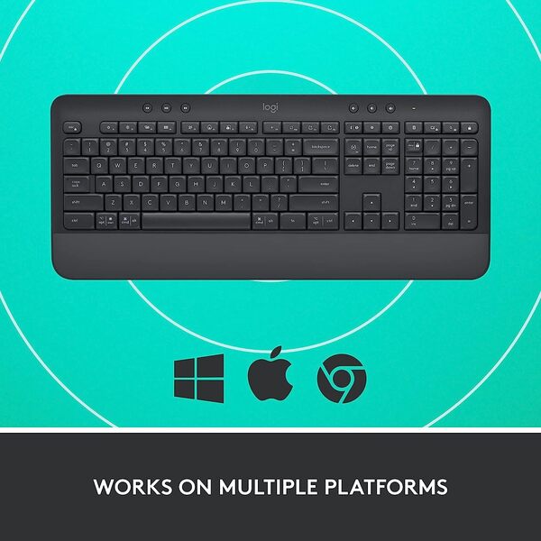 Logitech Signature K650 Wireless Keyboard White, Quiet Typing, Long Battery Life, Spill-Resistant, Multi-Device Compatibility - Rebuy-Box