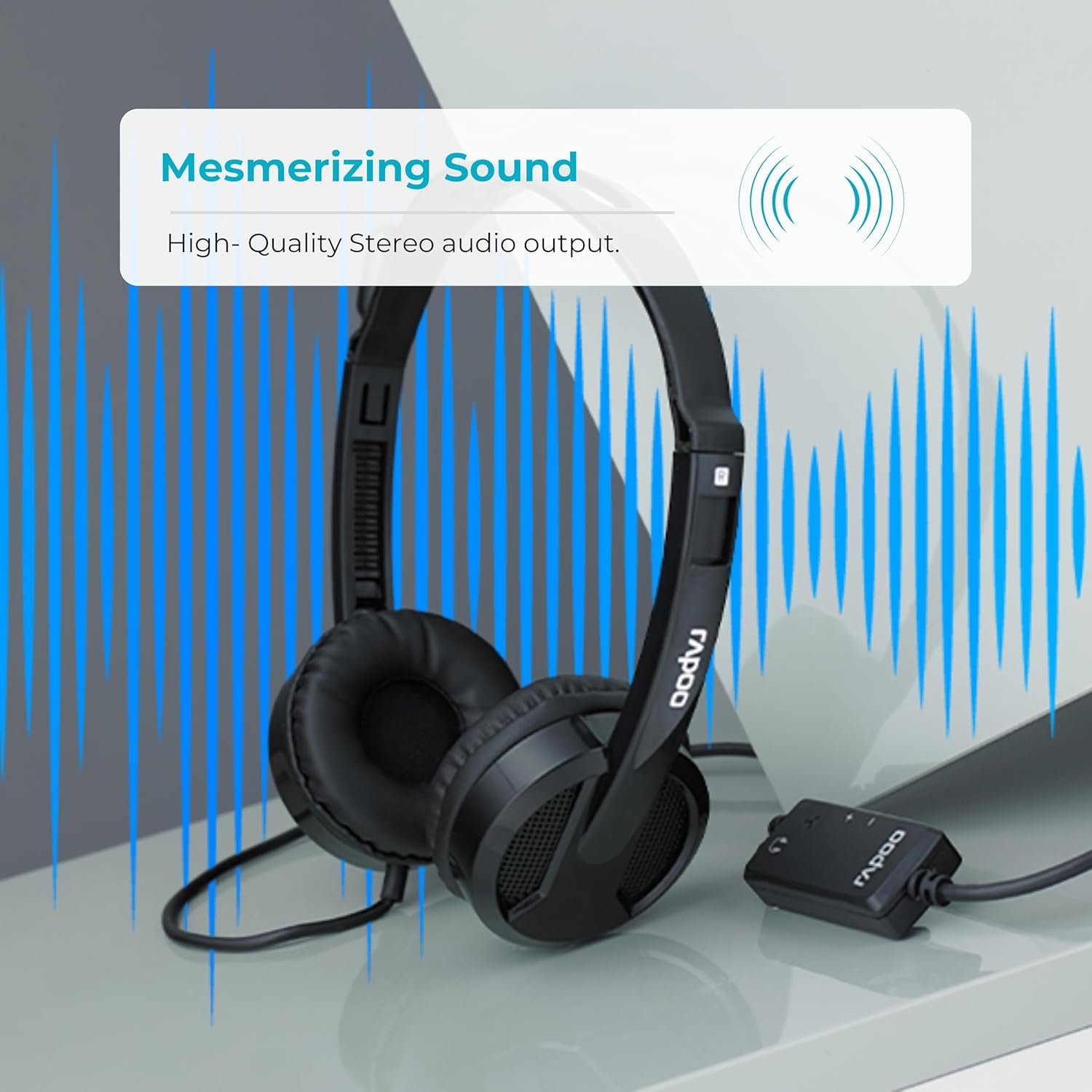 Rapoo H120 USB Stereo Headset — Grade A