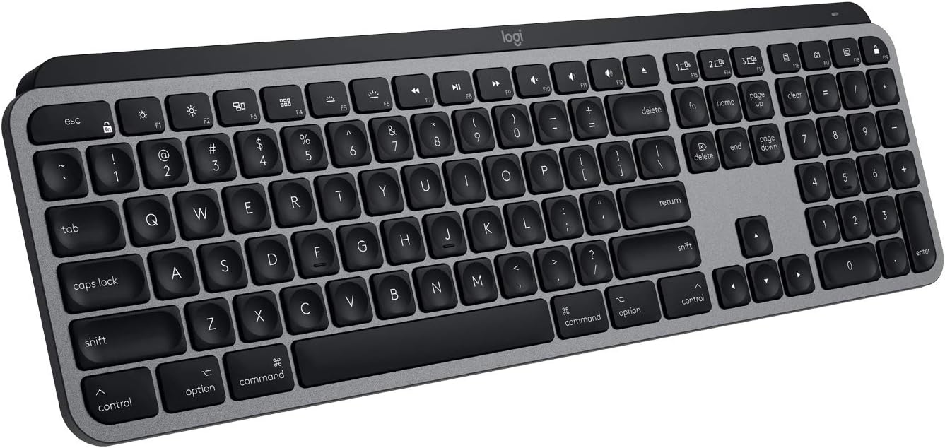 Logitech MX Keys Advanced Wireless Illuminated Keyboard for Mac, Slim, Backlit, Rechargeable, US Layout - Rebuy-Box