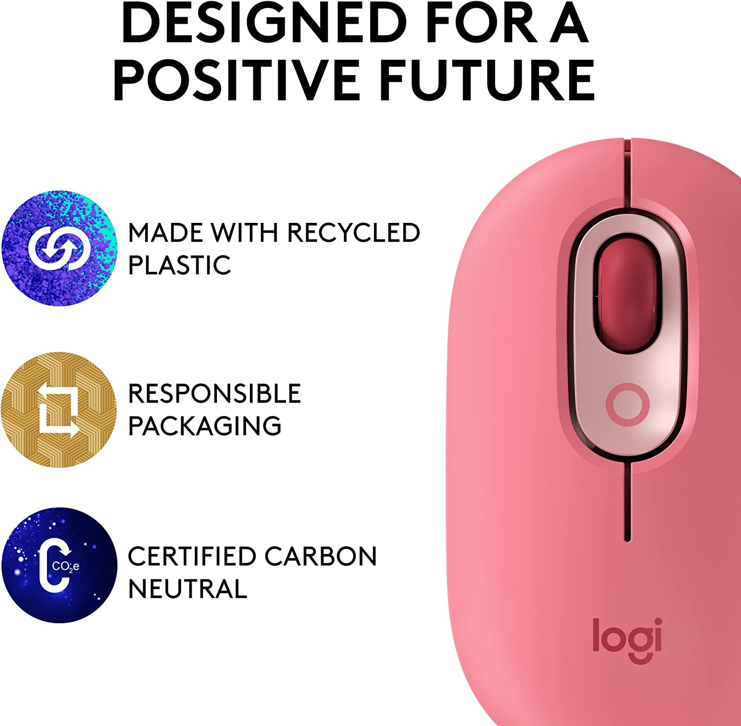 Logitech POP Wireless Mouse, Customizable Emojis, Compact Design, Silent Clicks - Rebuy-Box