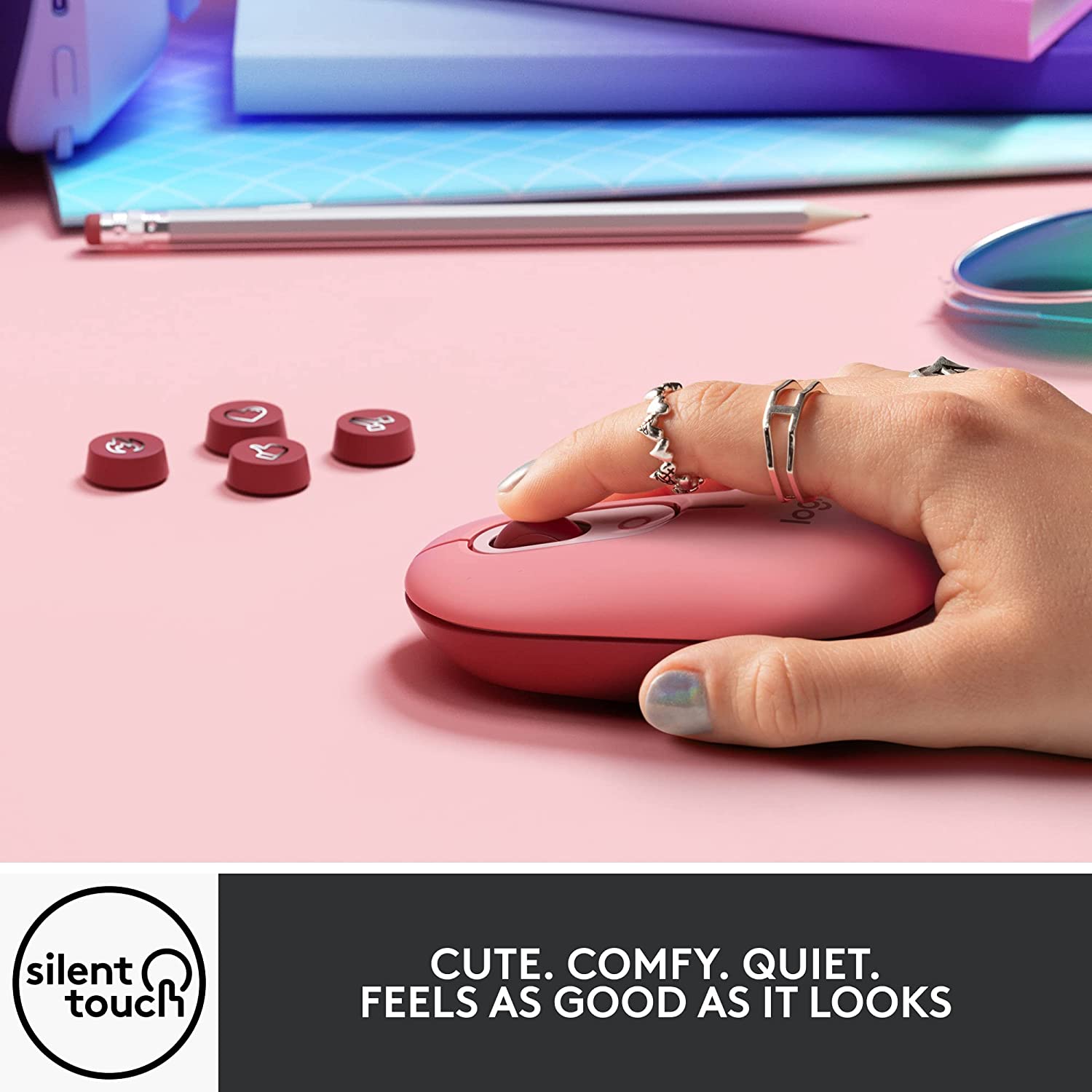 Logitech POP Wireless Mouse, Customizable Emojis, Compact Design, Silent Clicks - Rebuy-Box
