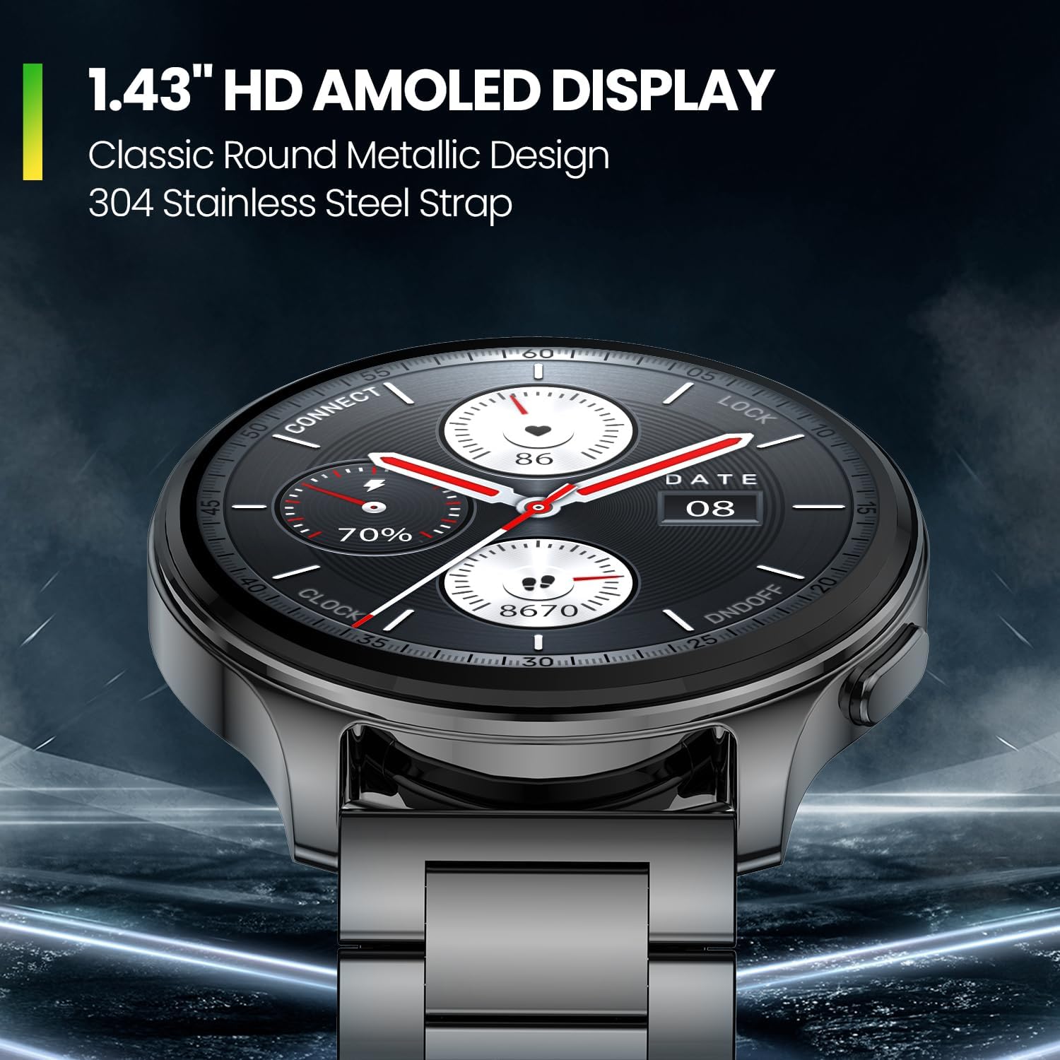 Amazfit POP 3R Limited Classic Edition -(Metallic Strap)