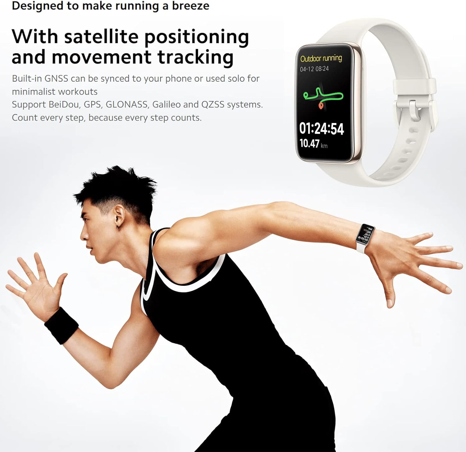 Xiaomi Smart Band 7 Pro – Large AMOLED Display &Built-in GPS (Black, Grade A High)