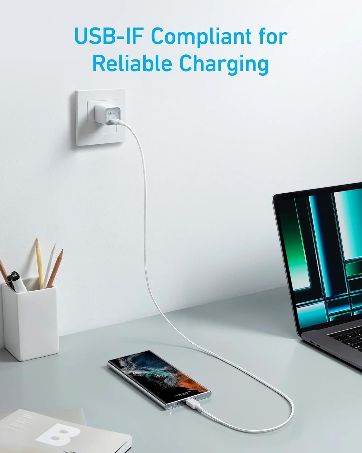 Anker 322 USB-A to USB-C Cable, 60W, 90cm, Durable Design, Fast Charging - Rebuy-Box