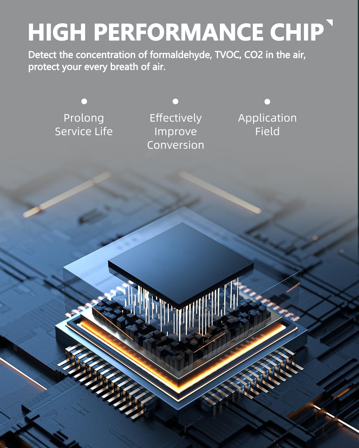 Air Quality Monitor 5 in 1 Multifunctional Automatic Display - White - Rebuy-Box