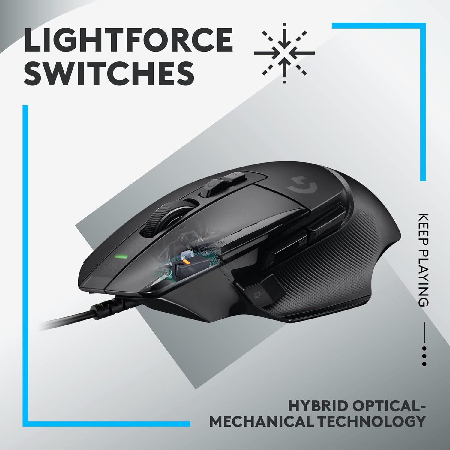 Logitech G502 X Wired Gaming Mouse – LIGHTFORCE Precision & Iconic Control Aisa VER (Grade A)