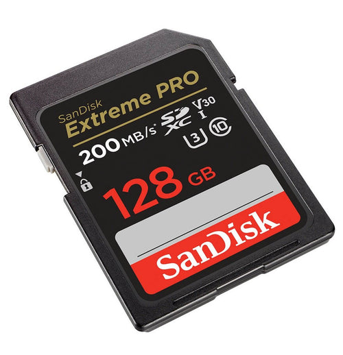 SanDisk 128GB Extreme PRO SDXC UHS-I Card, 200MB/s Read Speed, 90MB/s Write Speed, 4K UHD, Shockproof, Temperature-Proof - Rebuy-Box
