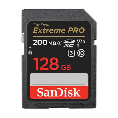 SanDisk 128GB Extreme PRO SDXC UHS-I Card, 200MB/s Read Speed, 90MB/s Write Speed, 4K UHD, Shockproof, Temperature-Proof - Rebuy-Box