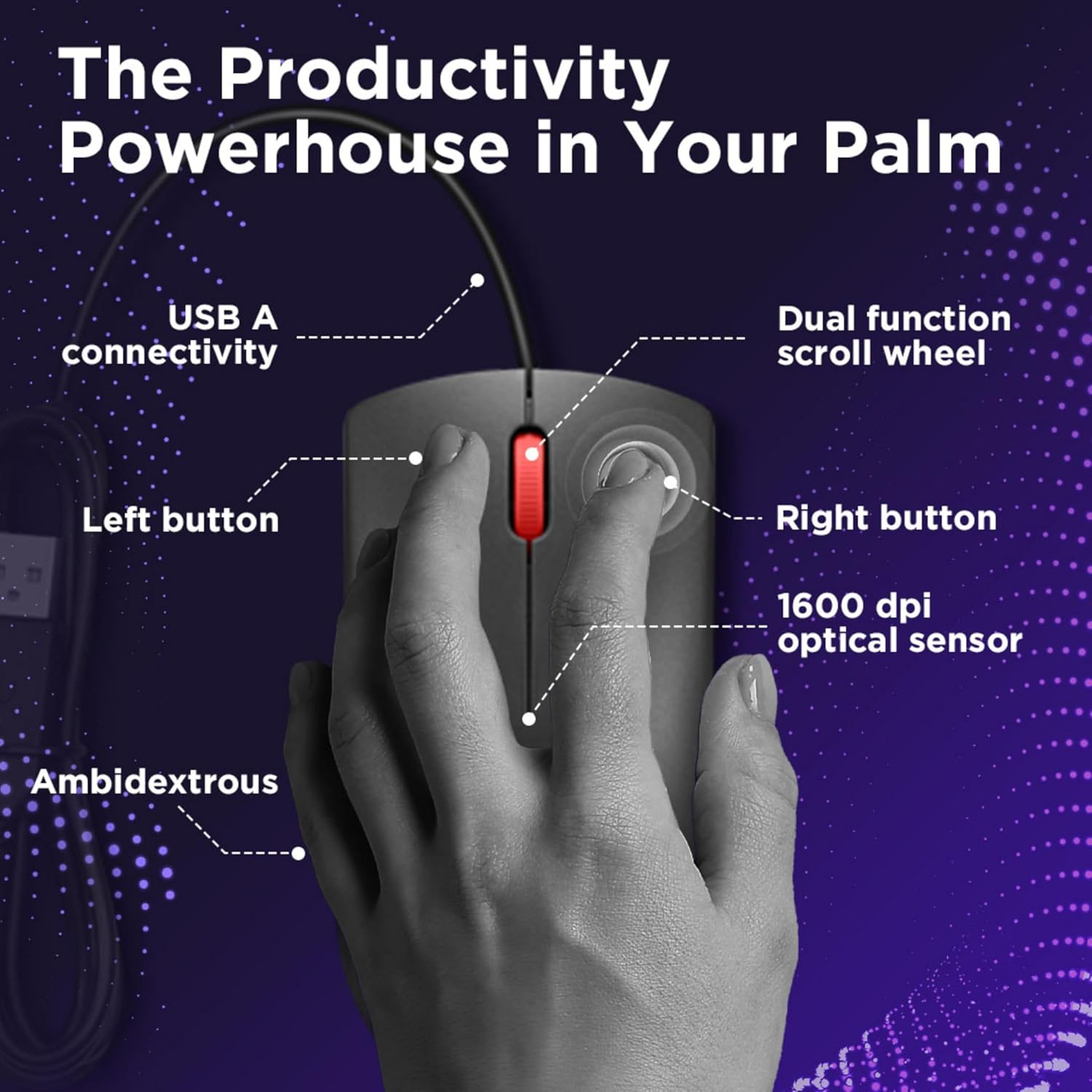 Lenovo 120 Wired Mouse – Black Grade B   3-month warranty