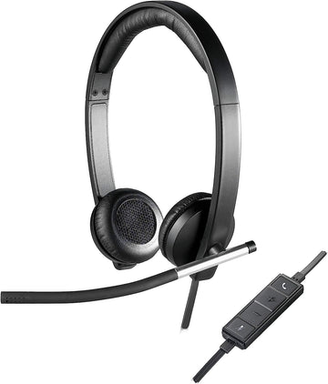 Logitech USB Headset H650e, Stereo, Wired, Noise-Cancelling Microphone, Adjustable Headband, Comfortable Ear Cushions - Rebuy-Box