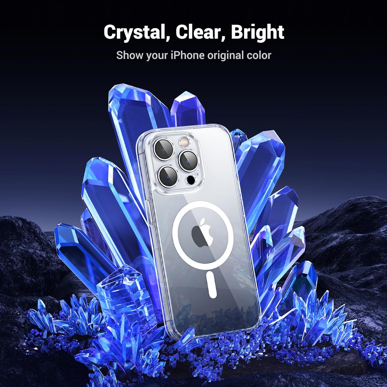 Ugreen Classy Clear Magnetic Protective Case for iphone 15 Pro (Clear)