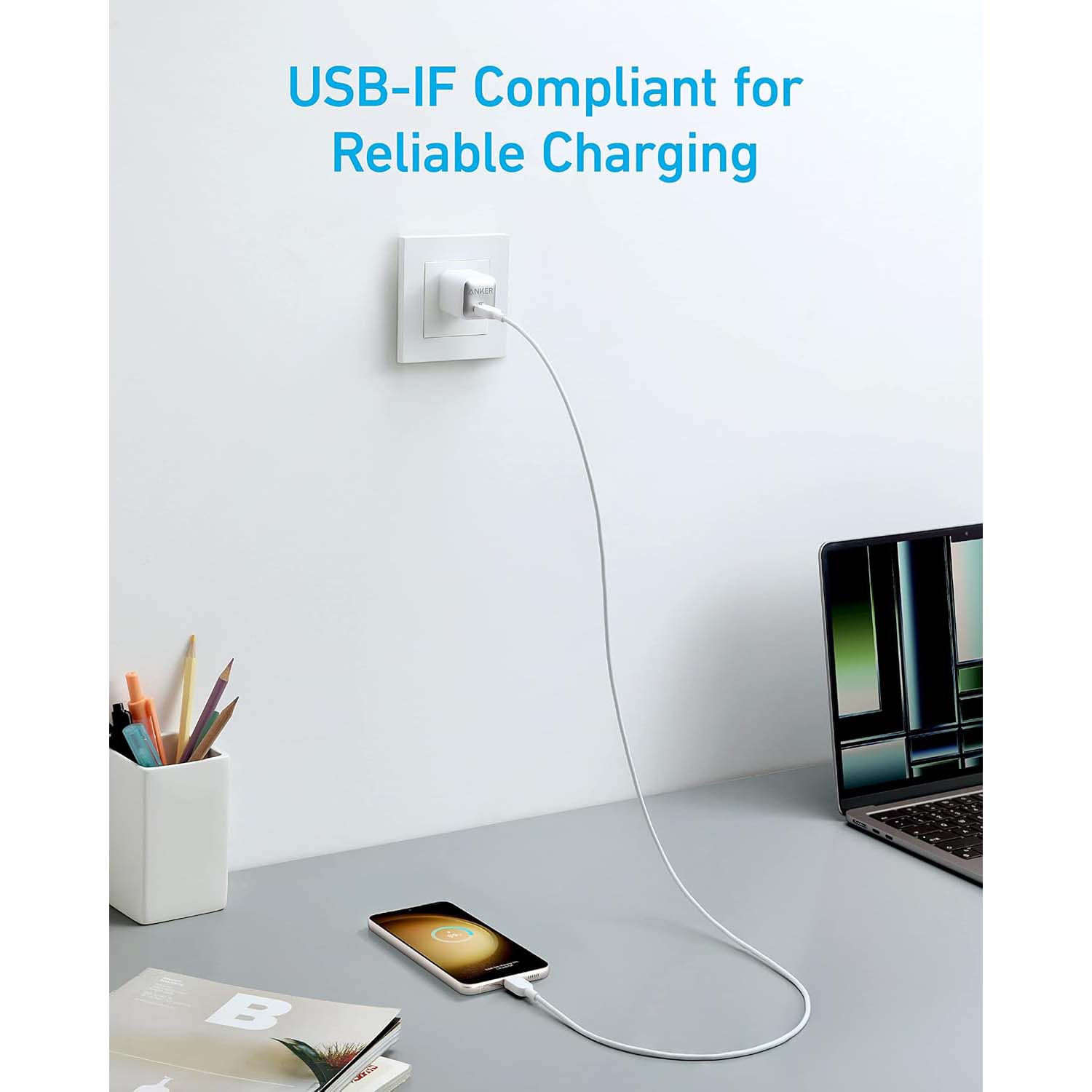 Anker 310 USB-C to USB-C Cable 3ft 60W A81E1 – Fast, Durable Charging